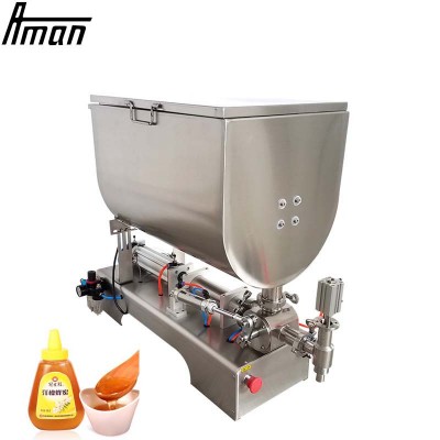 Semi automatic ice cream water liquid honey juice sauce soft drink tomato paste filling machine